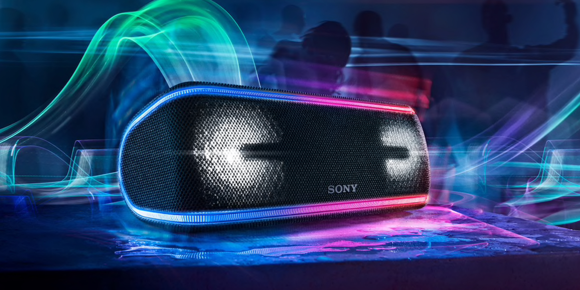 Sony's Bluetooth speaker has a builtin multicolored LED light, 24 hour