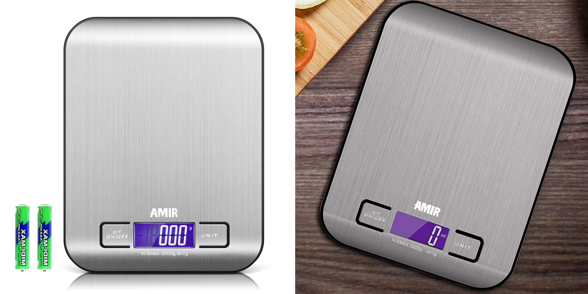 This digital kitchen scale can weigh items from 1 gram to 11 pounds for $8