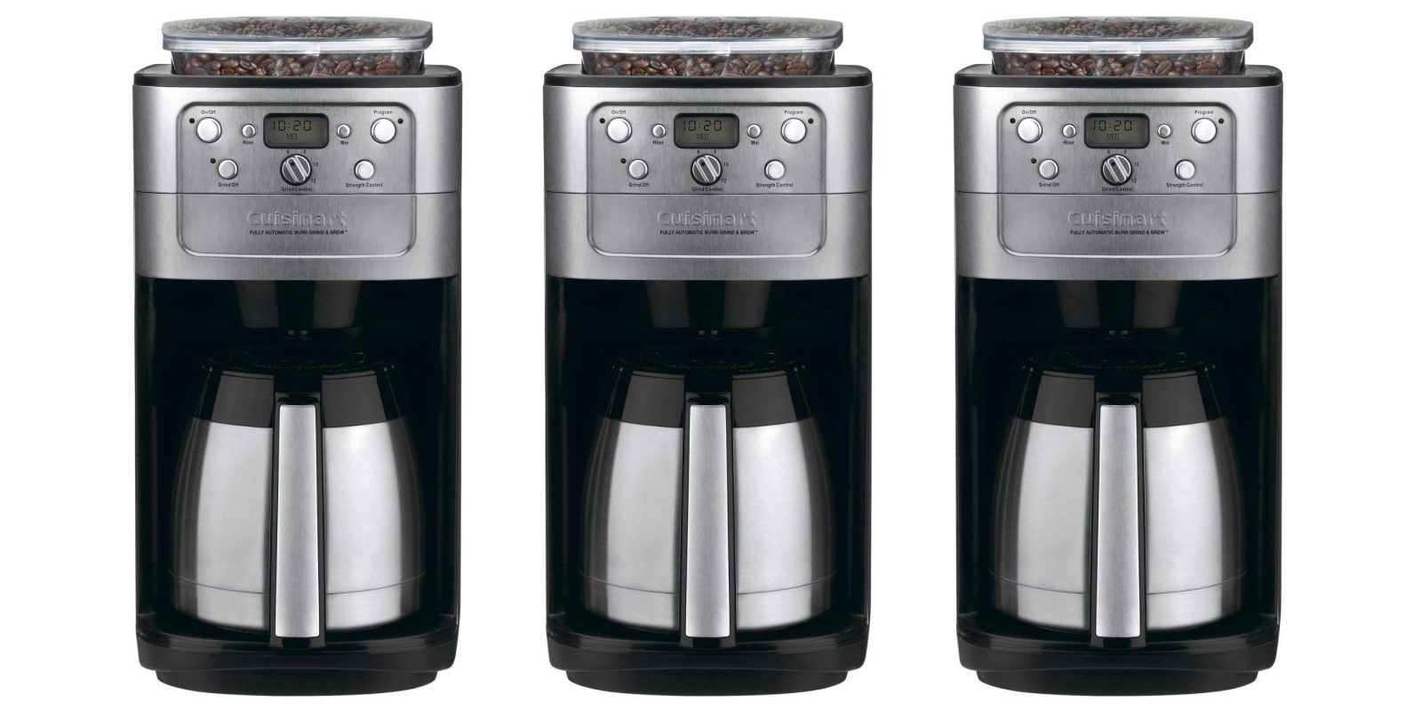 This Cuisinart Coffee Maker grinds and brews whole beans at 121