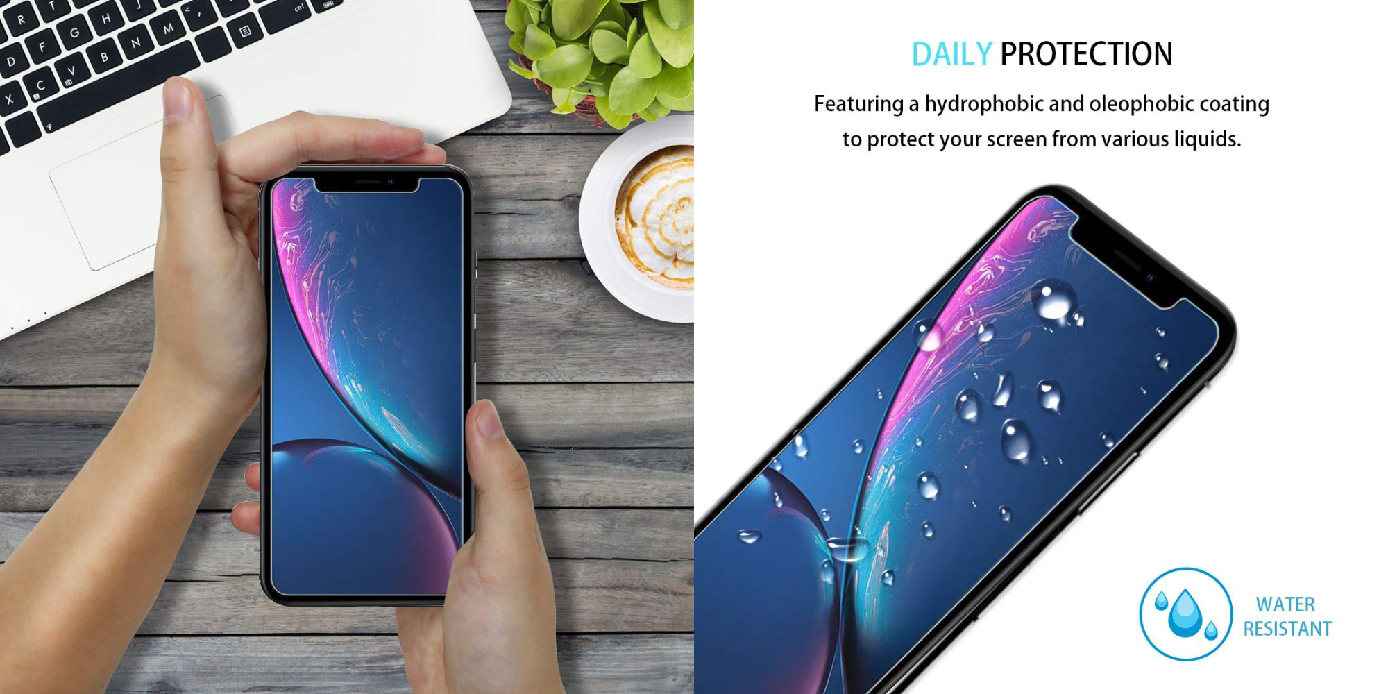Keep your iPhone XR scratchfree w/ a 3pack of glass screen protectors