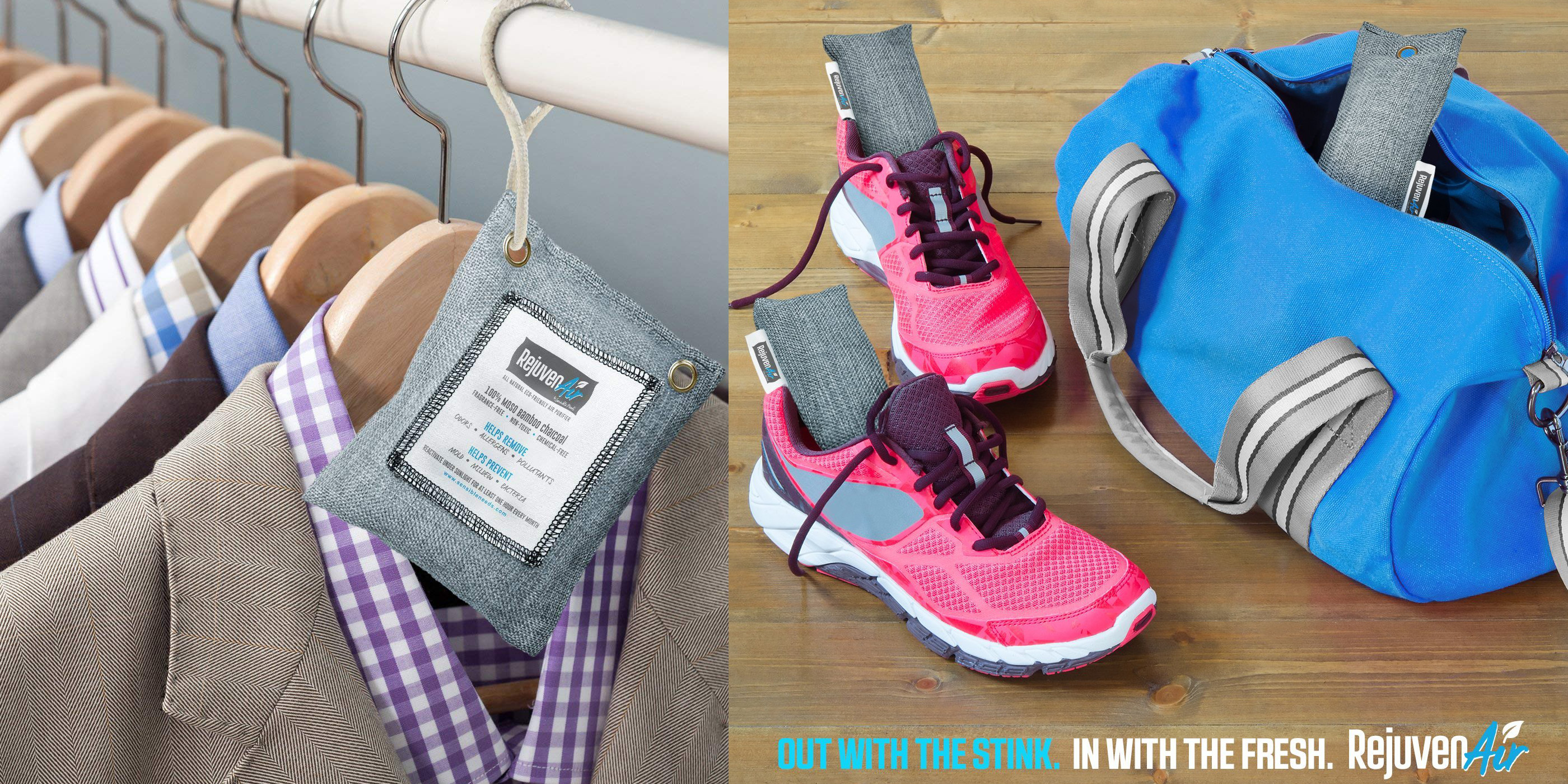 RejuvenAir Bamboo Air Freshener Bags keep everything fresh 5Pack for 21