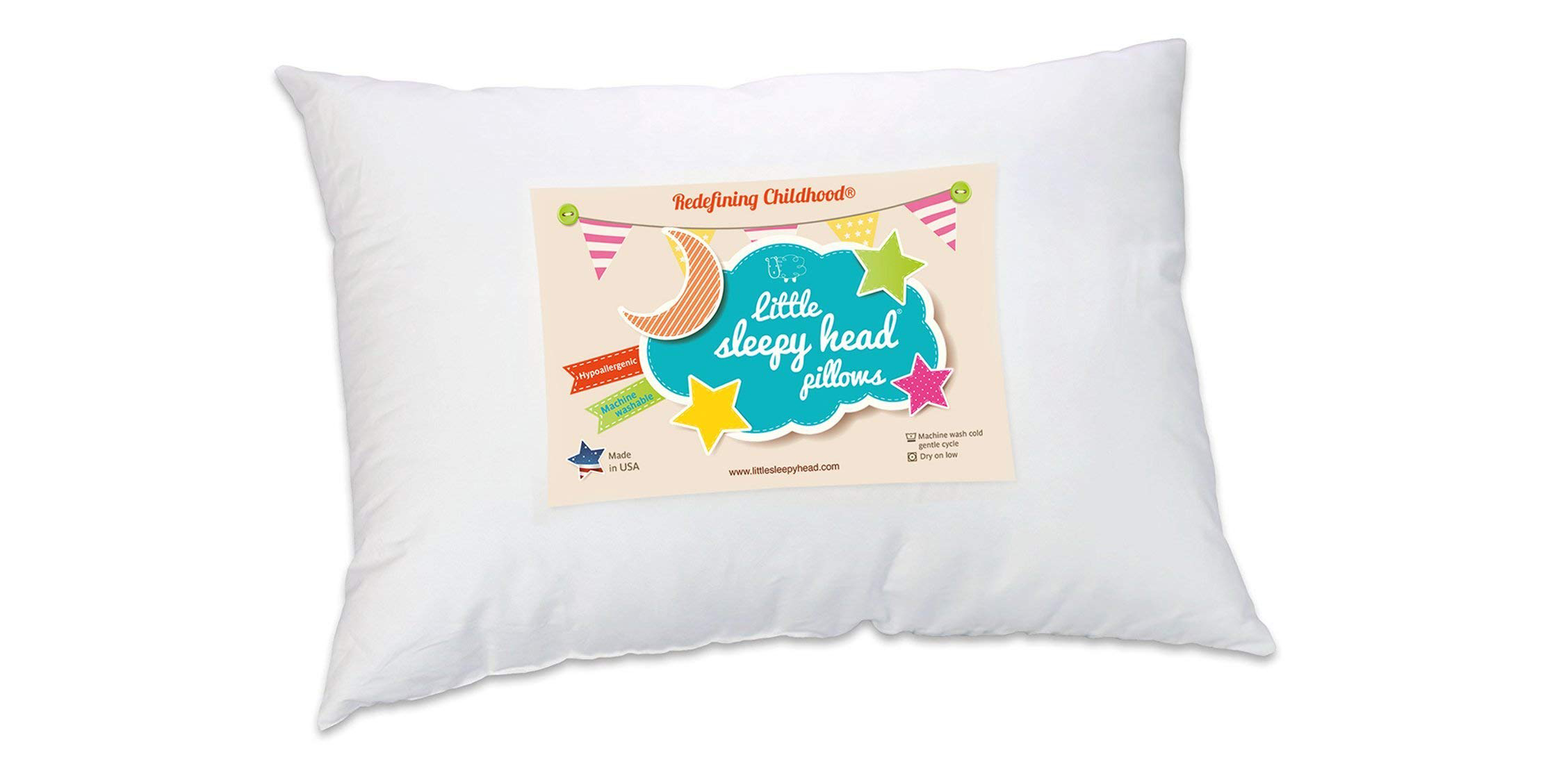 This hypoallergenic toddler pillow has stellar ratings at Amazon, now