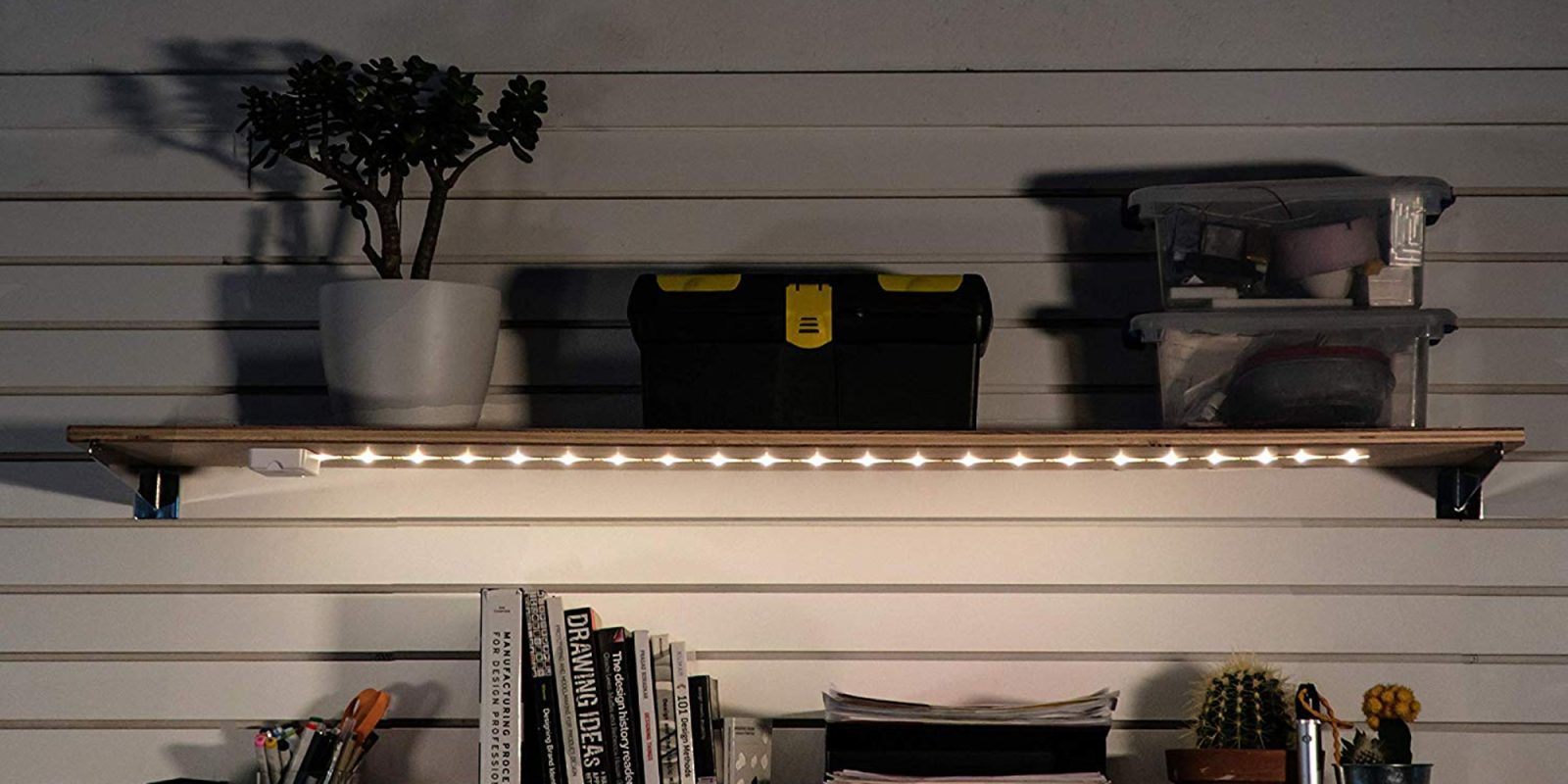 Add A Highly Rated Led Light Strip To Your Desk Shelves