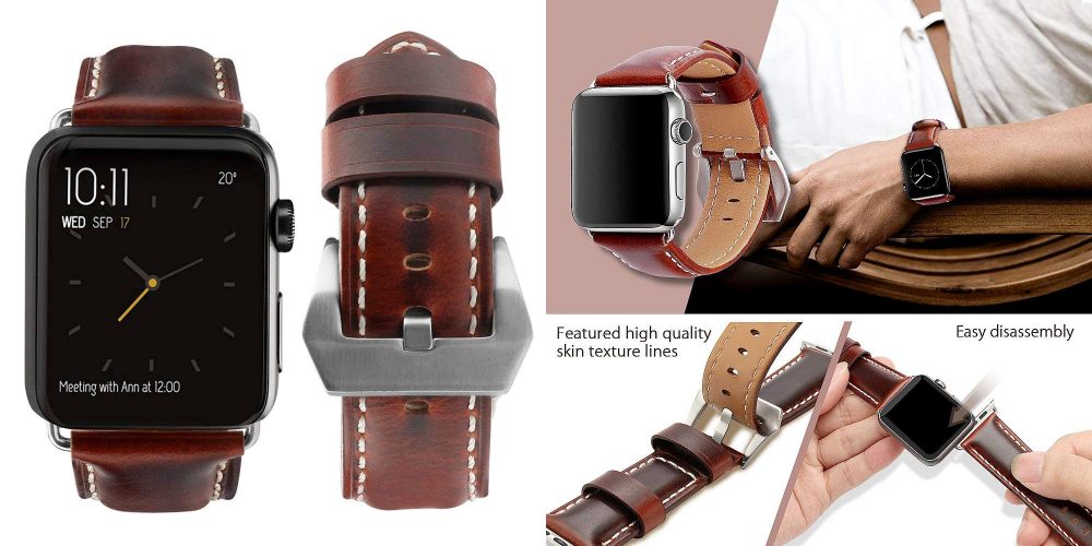 Top4Cus Leather Apple Watch Band