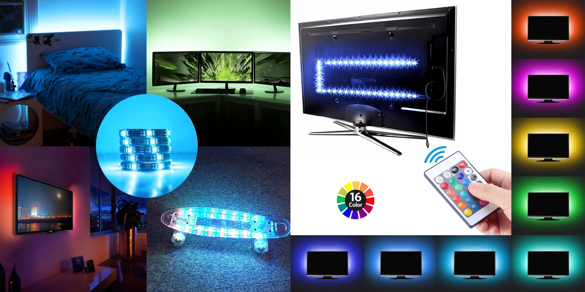 Add RGB bias lighting to your TV for only $8 Prime shipped & upgrade ...