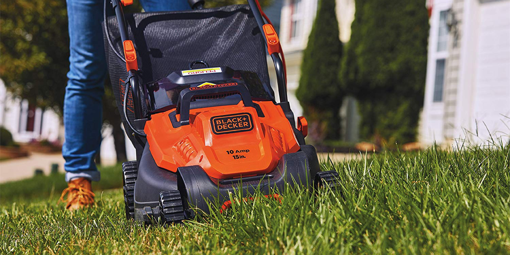 Cut grass gas and cost w a BLACK DECKER 15 inch Electric Mower