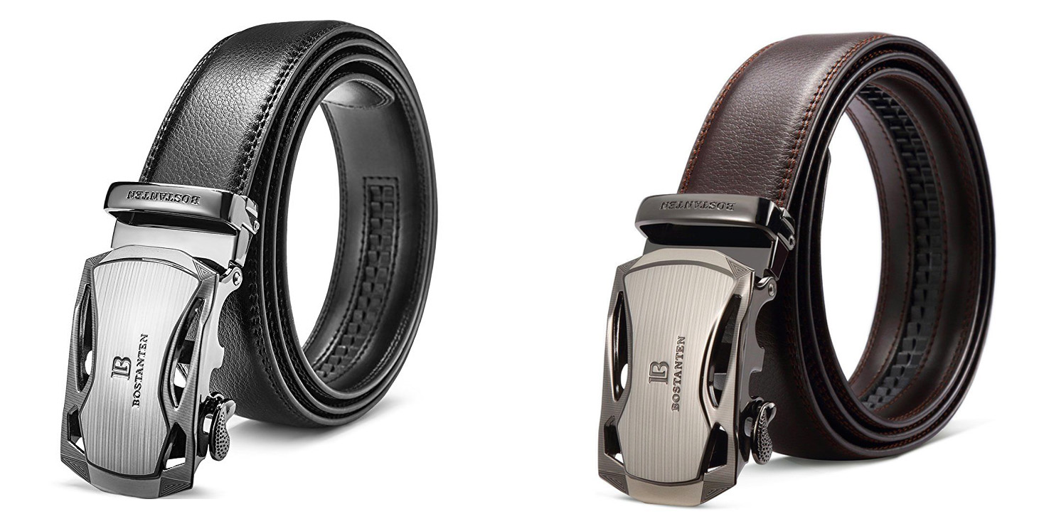 Pick up this men&#39;s leather dress belt from Amazon w/ a sliding buckle for $12 Prime shipped ...