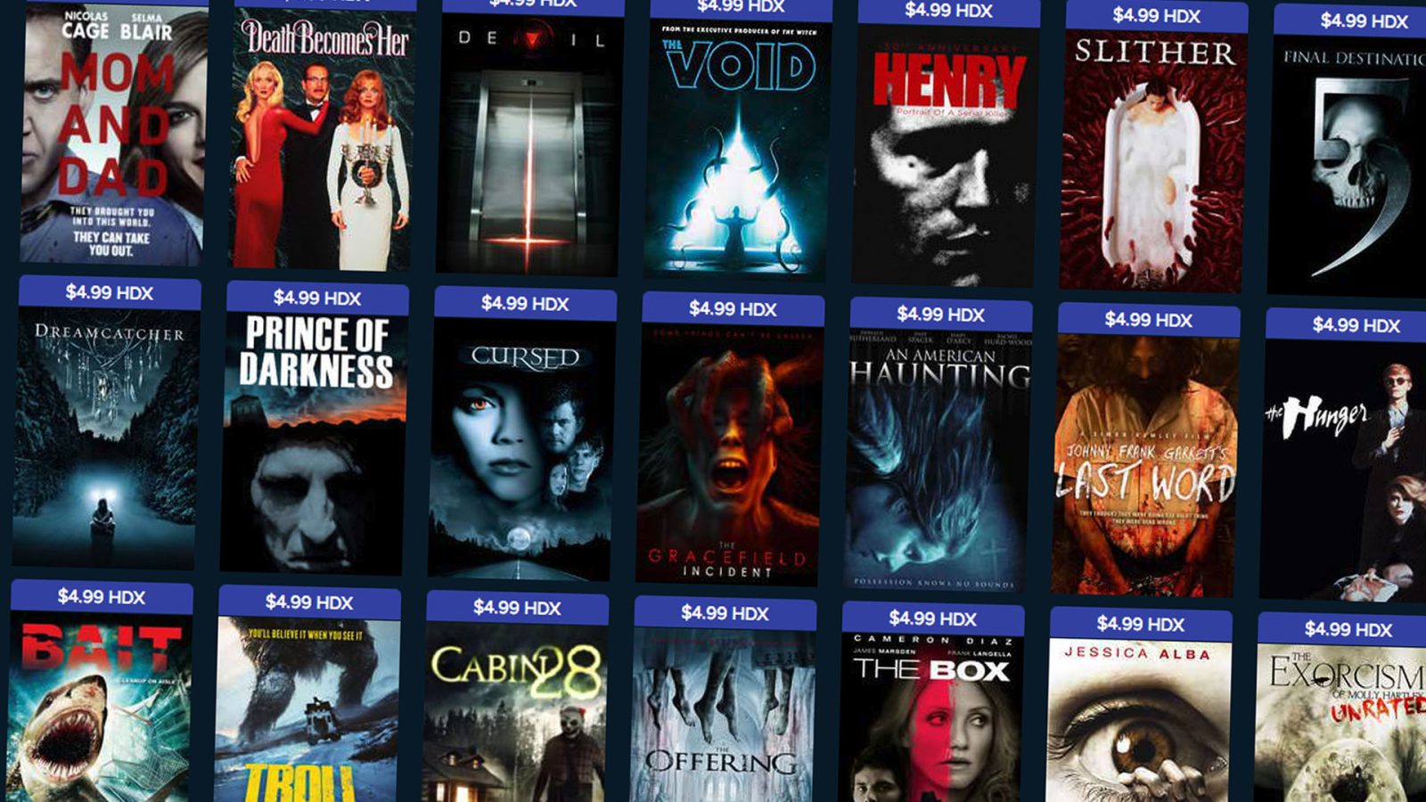 Vudu 5 Killer Weekend Sale Death Becomes Her Leviathan Cabin