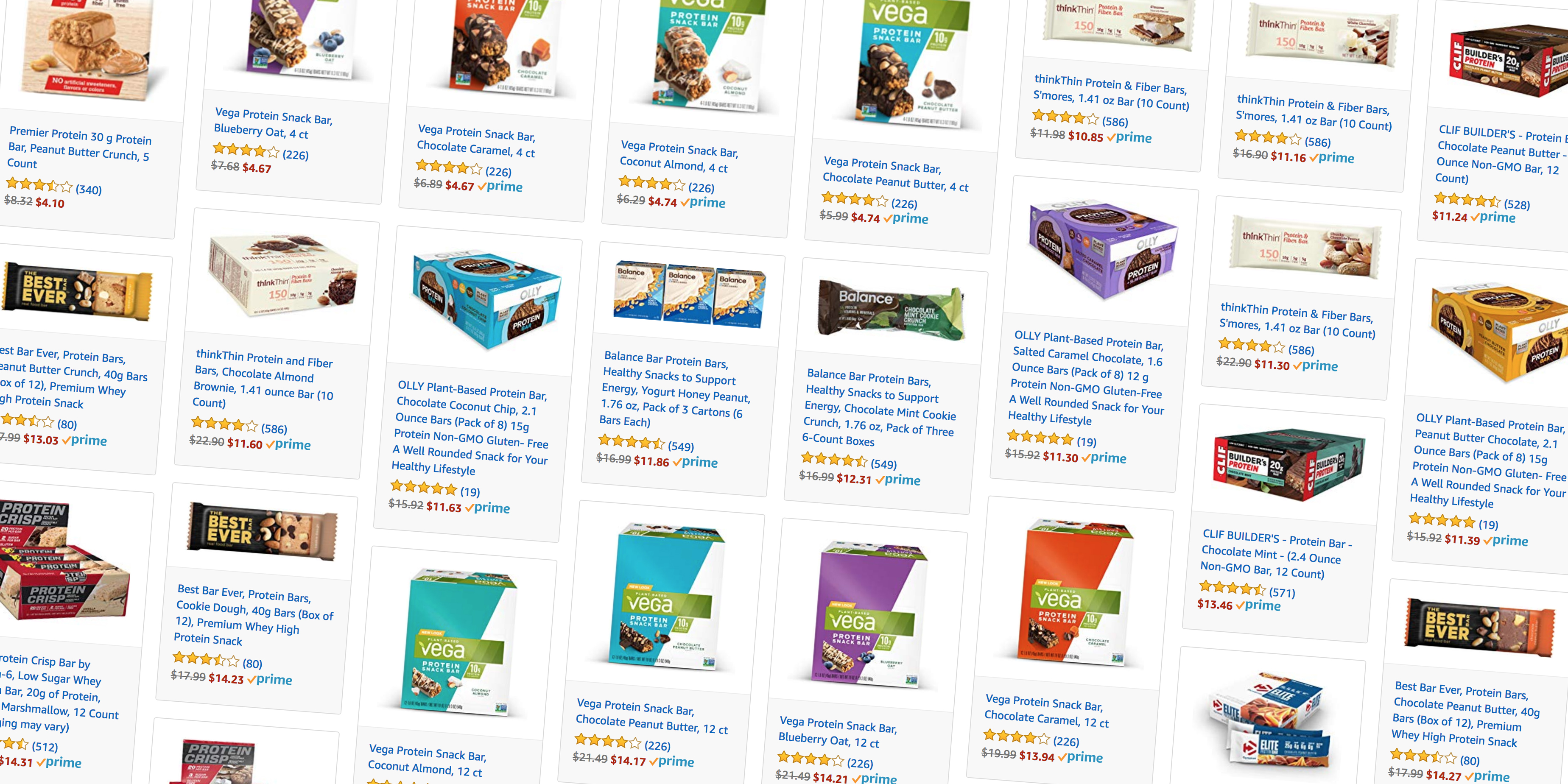 Protein bars and more at Amazon from 4 Prime shipped Vega, Clif Bars