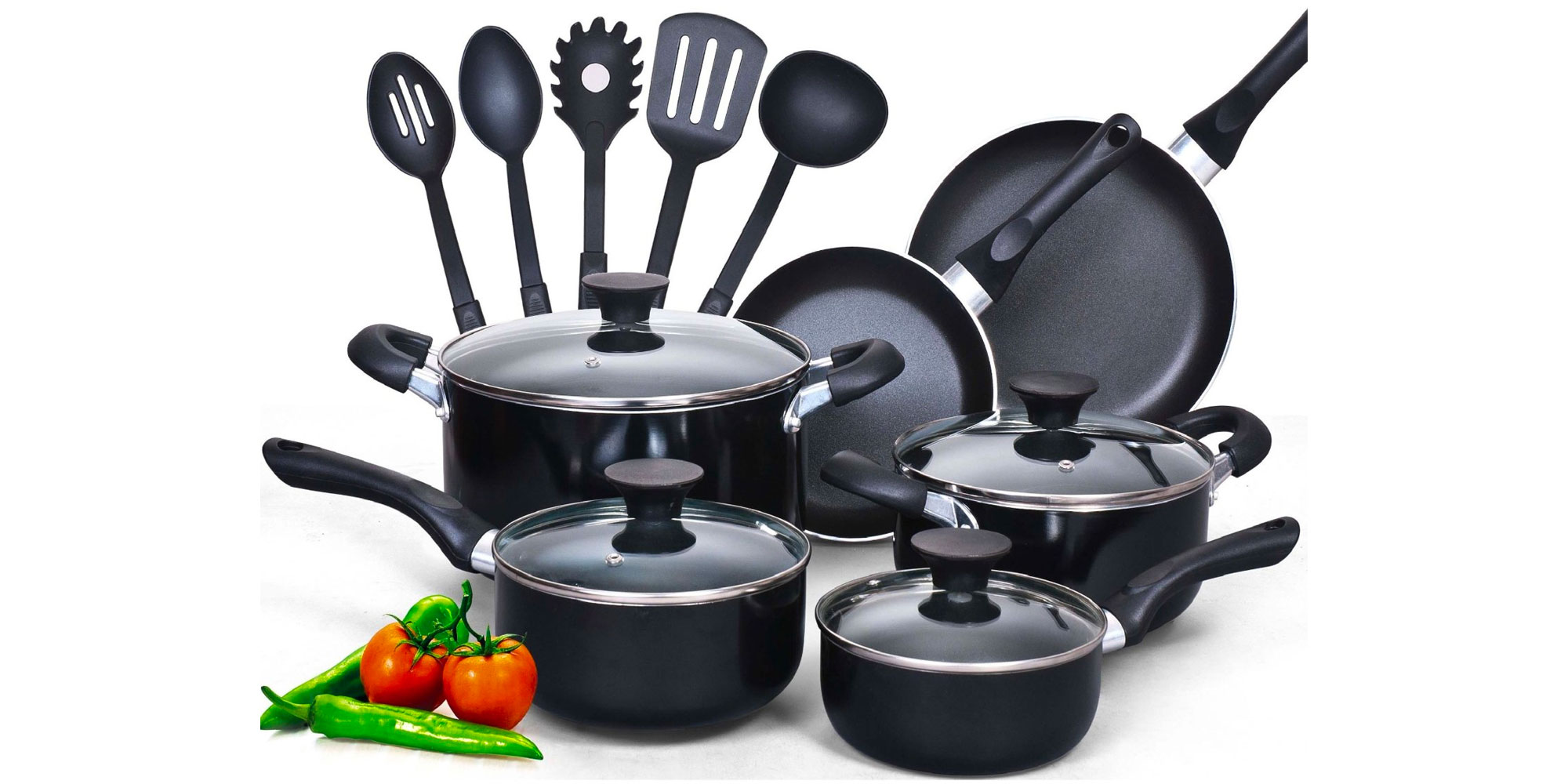 Upgrade your kitchen w this 15 piece nonstick  cookware 