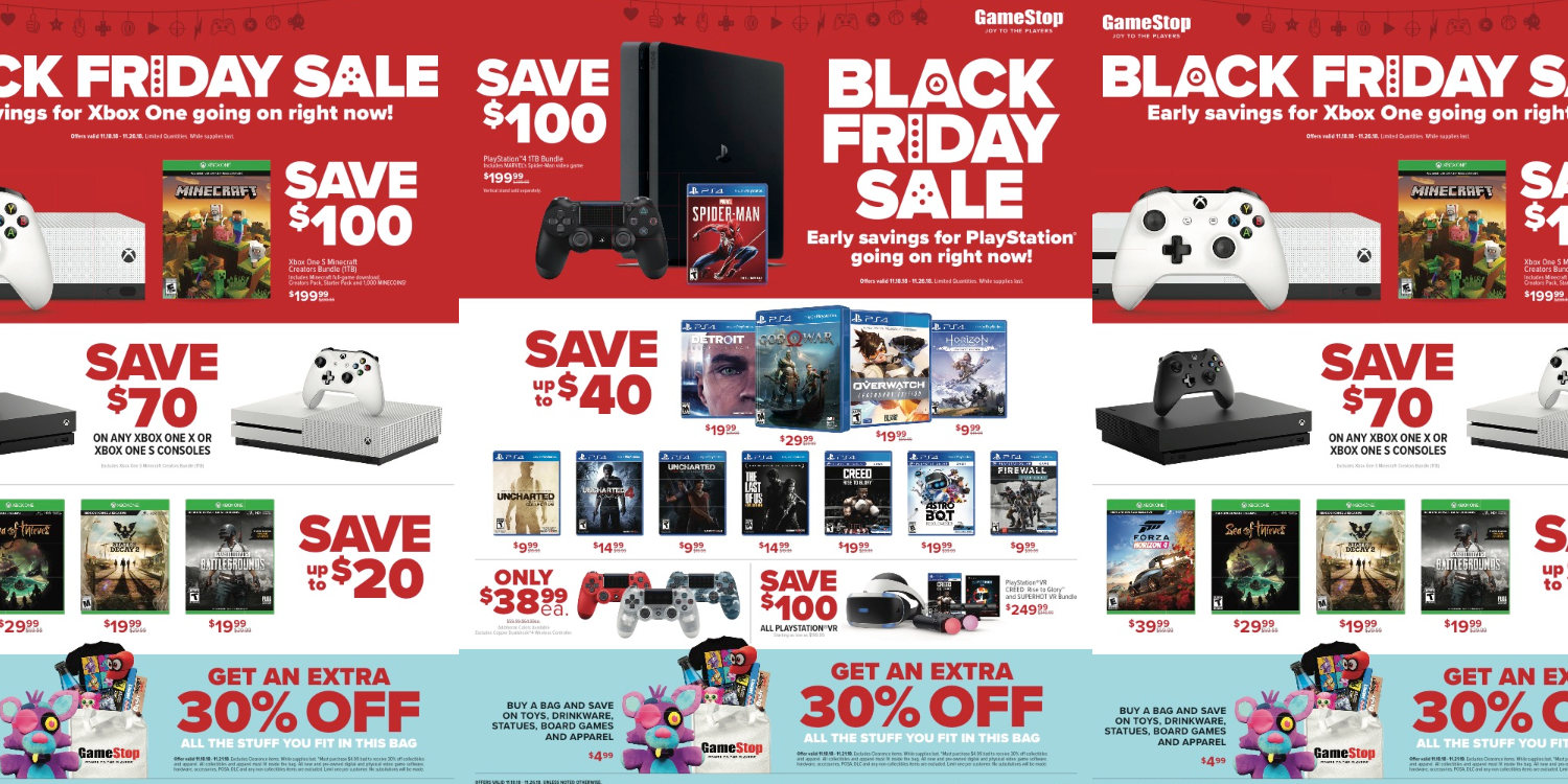 Gamestop Black Friday Preview Ps4 160 Off Xbox One 100 Off