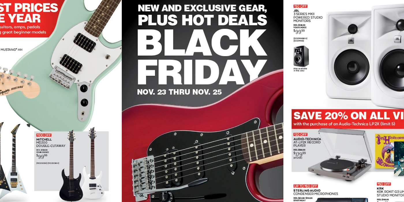Guitar Center Black Friday Ad Fender, KRK monitors, Shure mics, AKAI