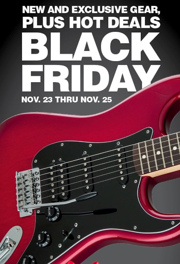 Guitar Center Black Friday Ad Fender, KRK monitors, Shure mics, AKAI