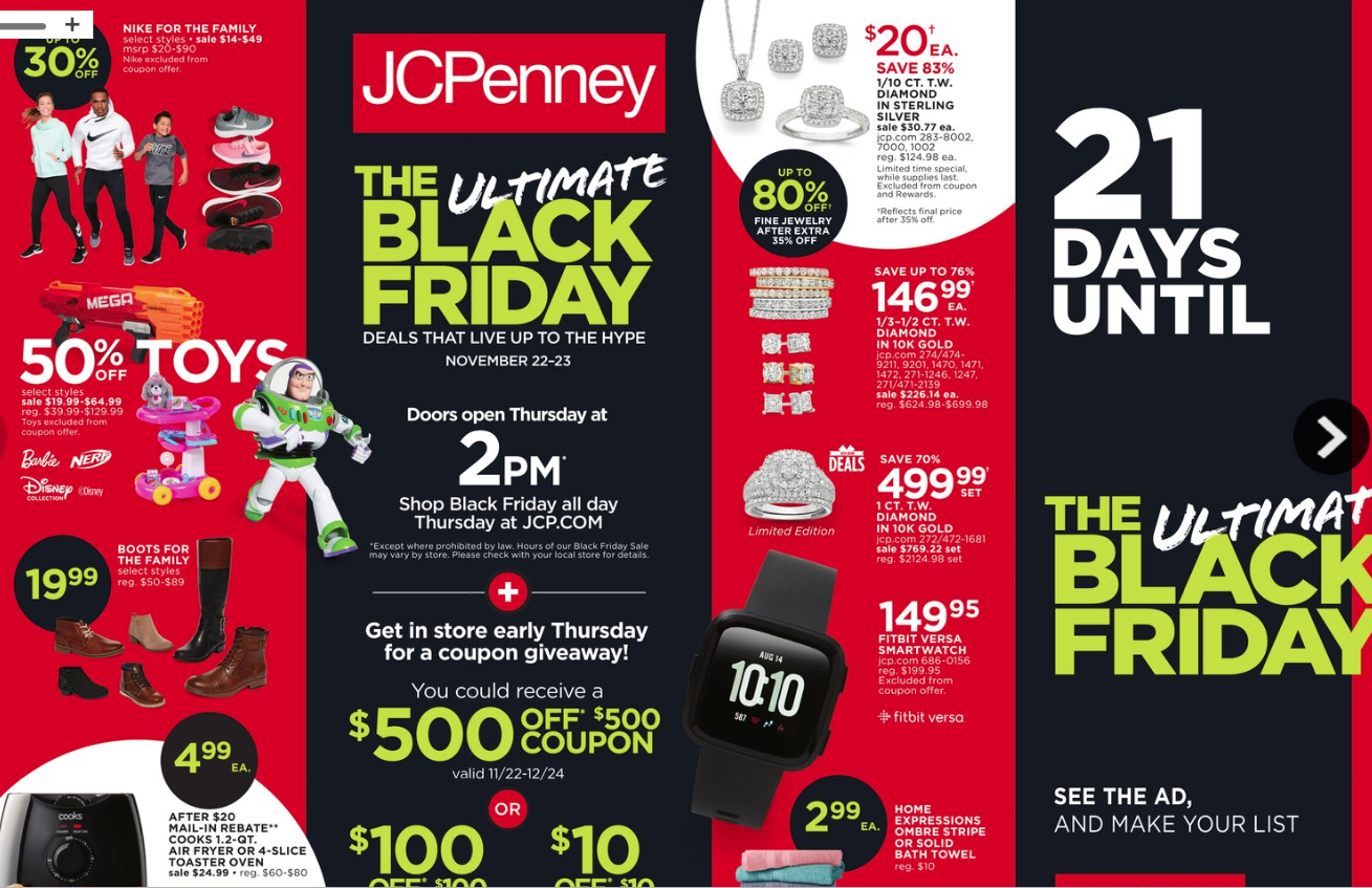 JCPenney Black Friday ad: Nike/adidas kitchen goods,