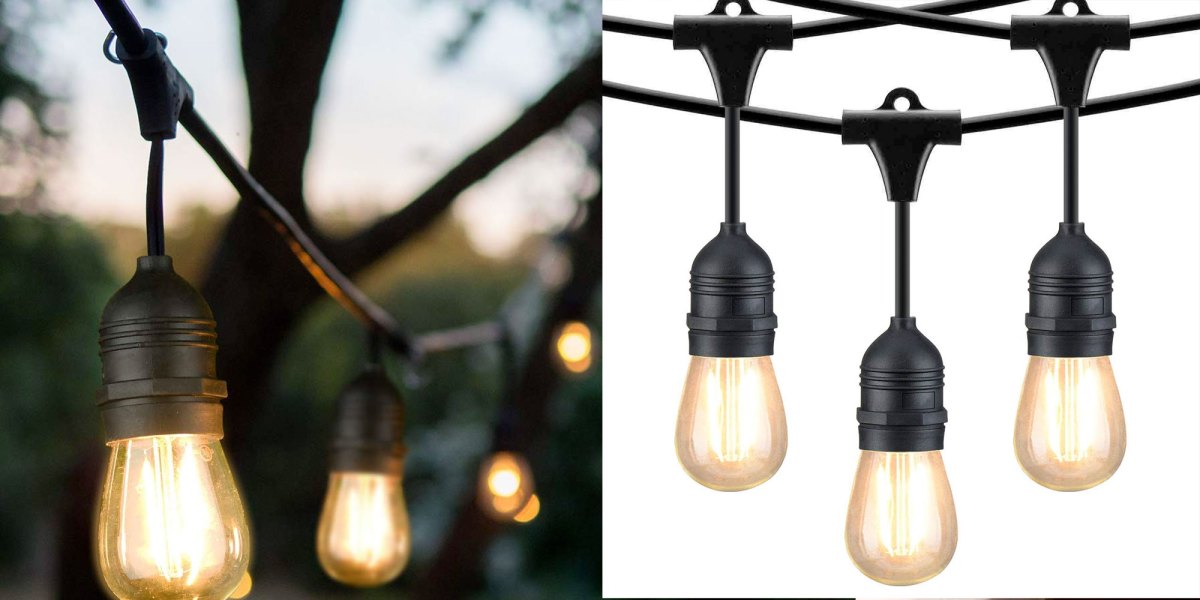 Enjoy outdoor parties & more w/ this 49-foot outdoor LED string light ...