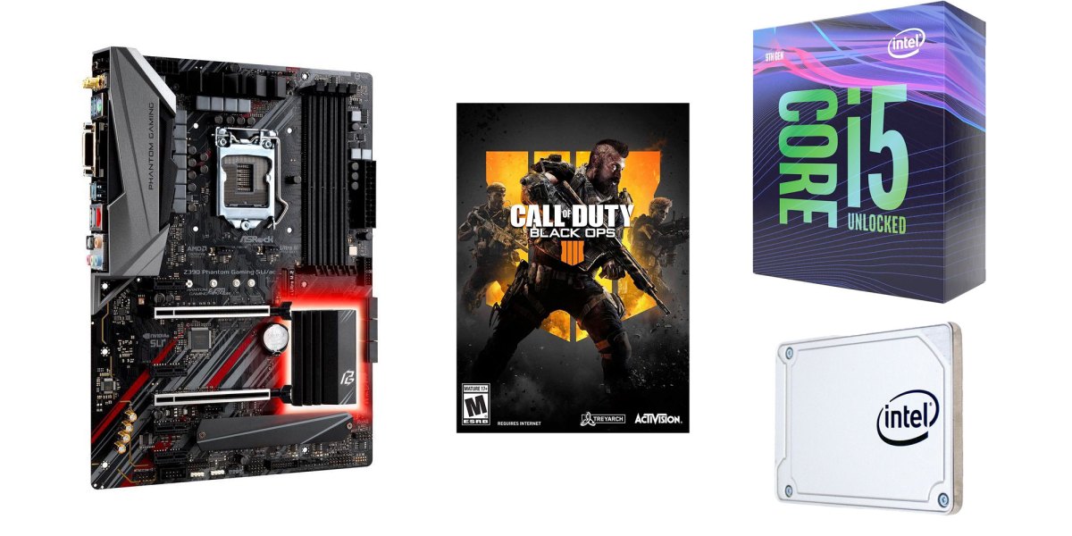 Start your gaming PC build w/ this i5-9600K bundle at Newegg from $400