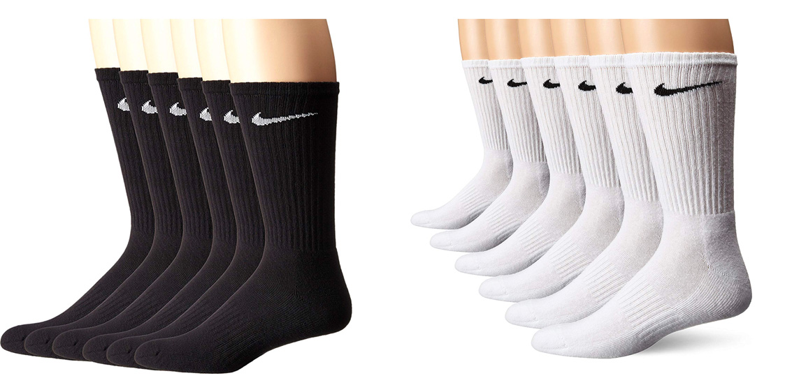 Grab these Nike 6Pack Crew Socks at an Amazon alltime low of 8 (Reg