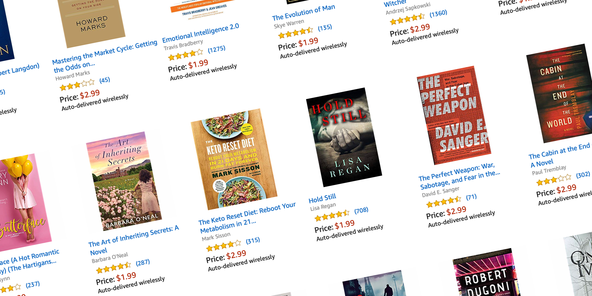 Amazon discounts top Kindle eBook titles to new lows