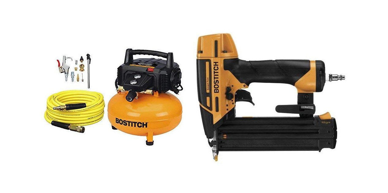 Today only, grab this top-rated BOSTITCH Compressor/Nailer kit for $167 ...