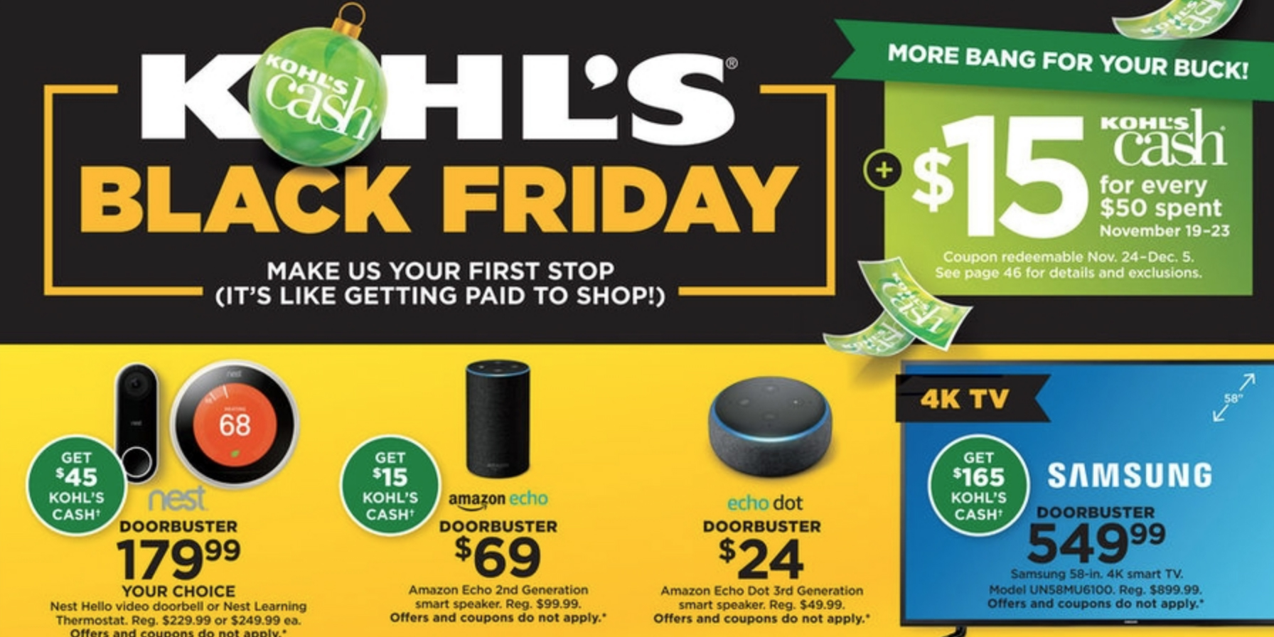 Kohl's Black Friday Ad 2018 - doorbusters, Kohl's cash, more - 9to5Toys