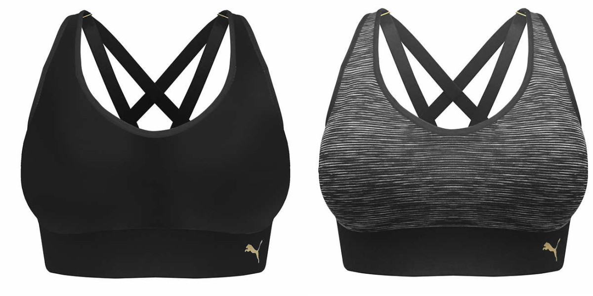 Update your workout look with this PUMA Sports Bra 2Pack for 10