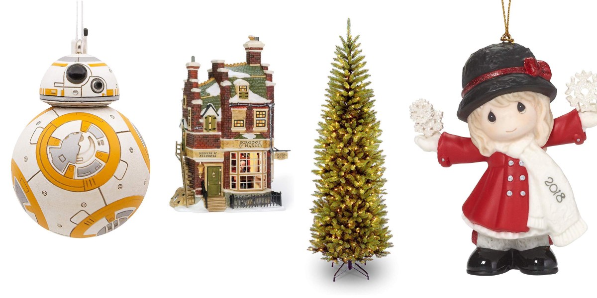 Amazon 1-day holiday decor sale from $2 shipped: ornaments, trees