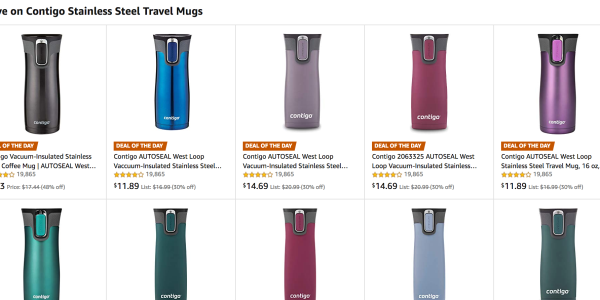 Push Button Travel Mug - West Loop Autoseal Mugs by Contigo (Vacuum  Insulated)