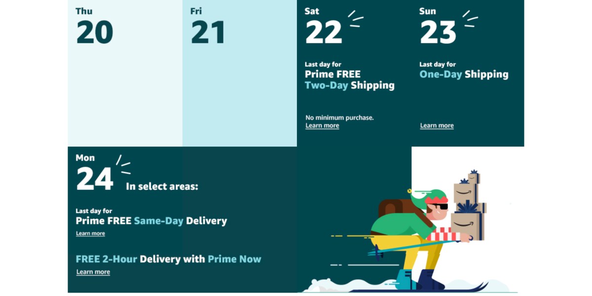 amazon holiday shipping