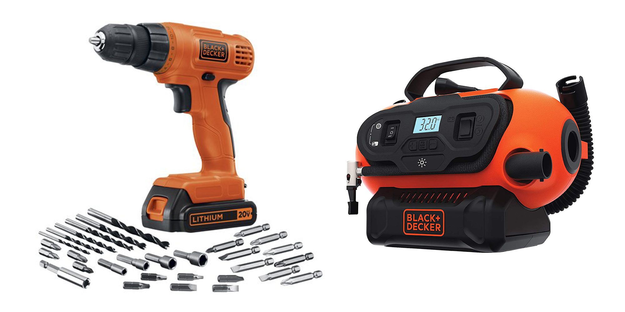This BLACK+DECKER 20V Drill and Inflator Kit is perfect for
