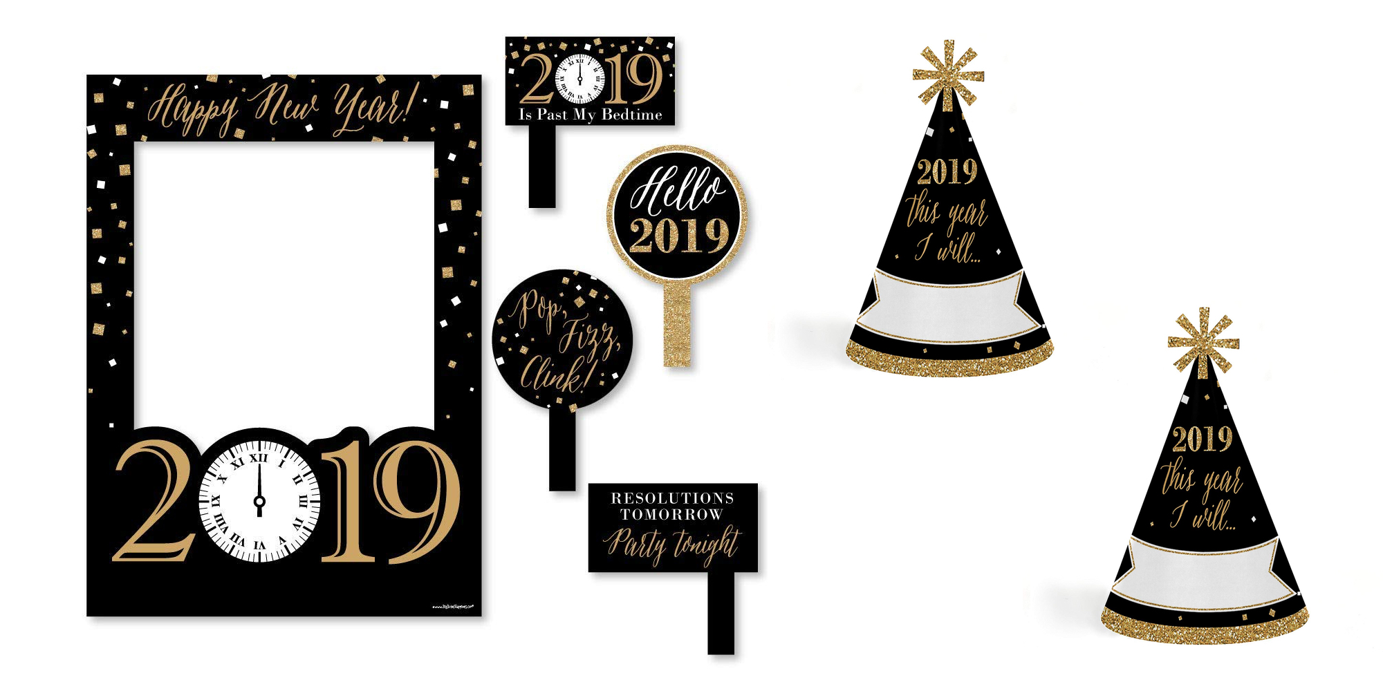 Today only, save up to 25% on New Year's Party Supplies, starting under