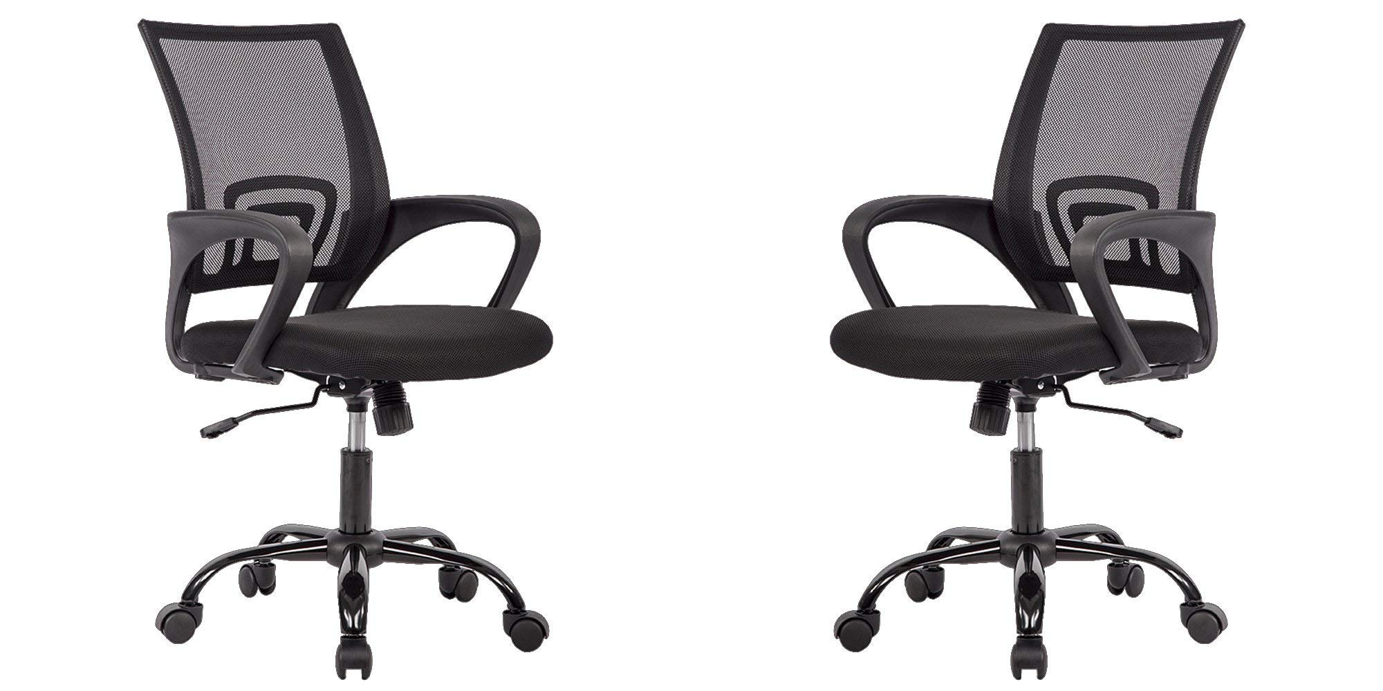 Spin until you're dizzy in this sleek mid back desk chair ...