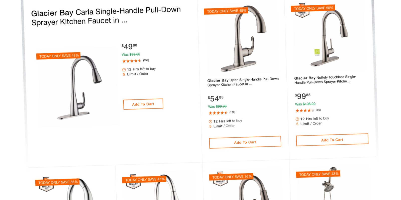 Home Depot Takes Up To 55 Off Glacier Bay Kitchen And Bath