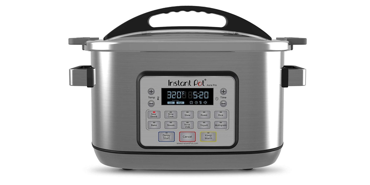 Instant Pot's 8 Qt. Aura Pro MultiCooker features a Sous Vide option