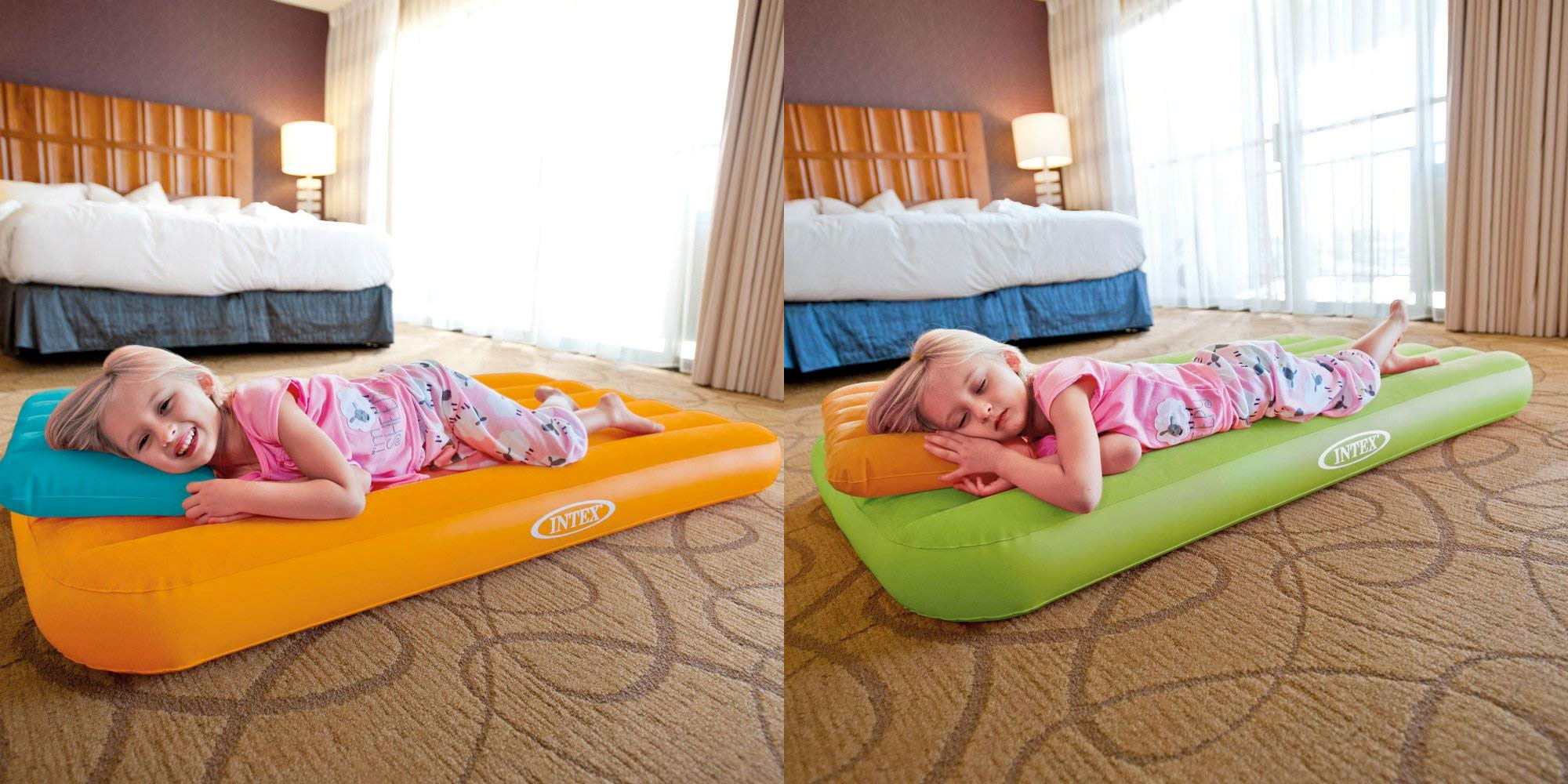 Be ready for trips or sleepovers w/ this Intex inflatable airbed for