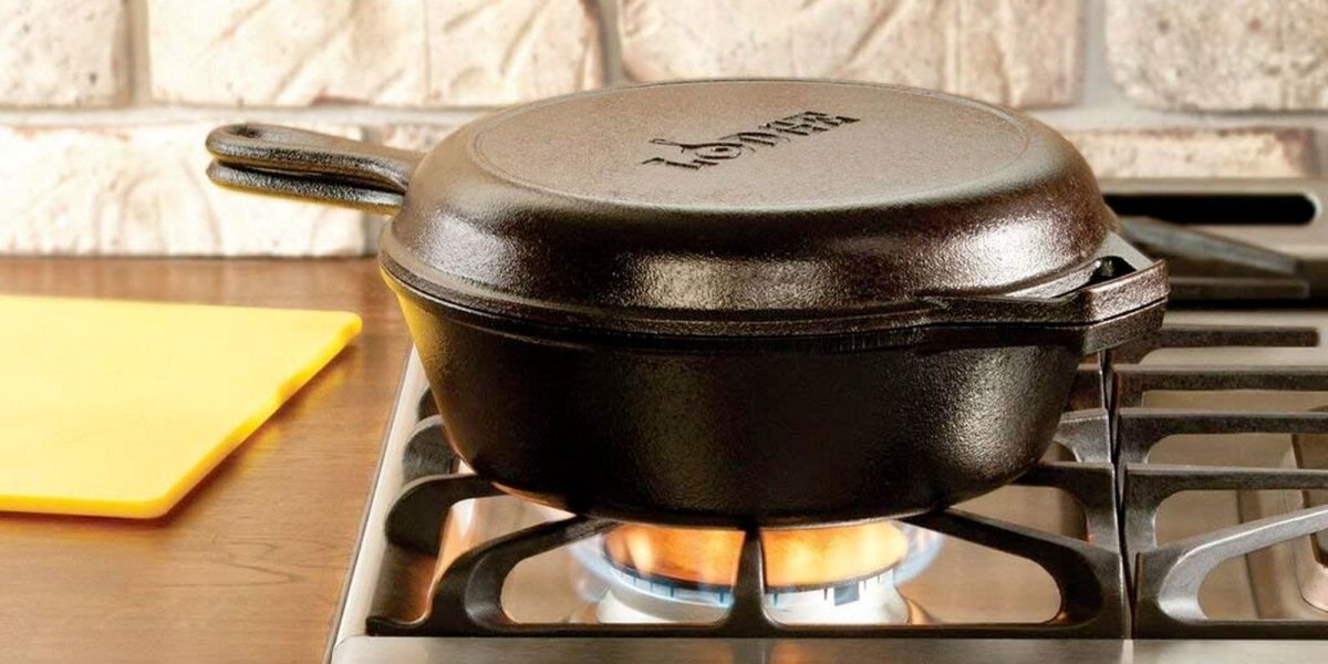 This 3quart Lodge cast iron combo cooker is a musthave in any kitchen