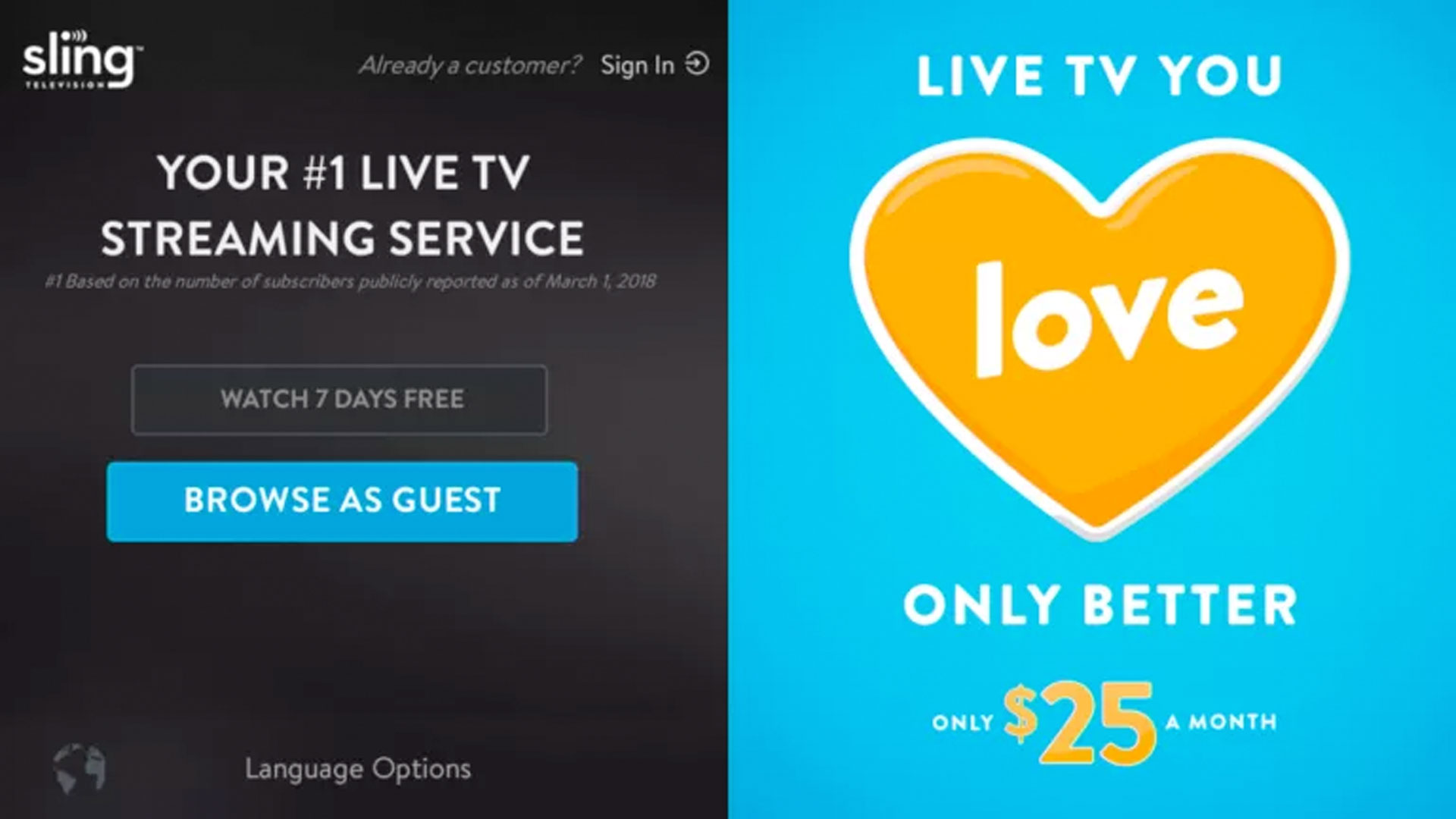 Clip vlinder Ambassade houder Sling TV offers Roku users guest accounts to watch & browse - 9to5Toys