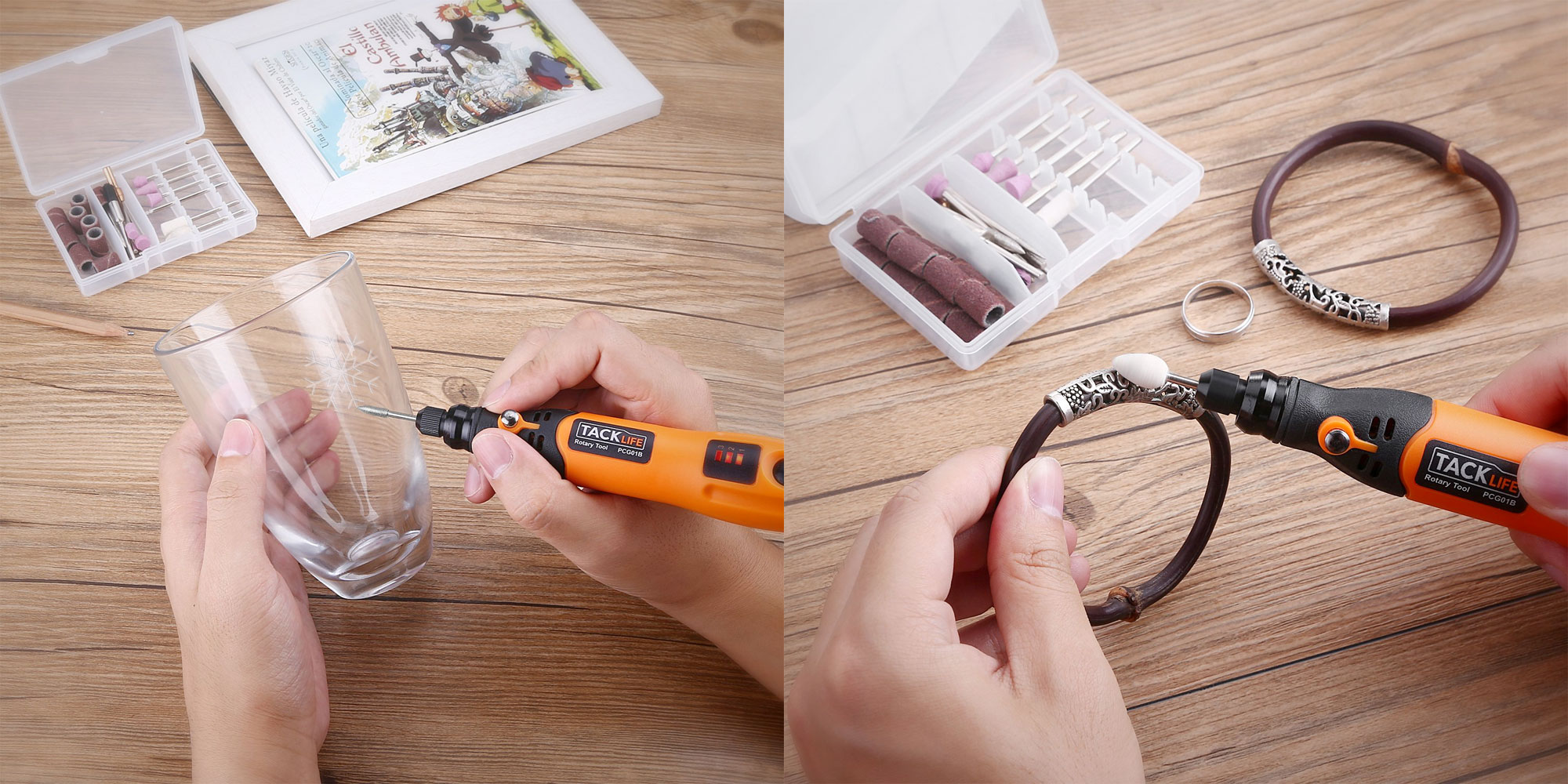 This 31piece rechargeable rotary tool kit is perfect for smaller