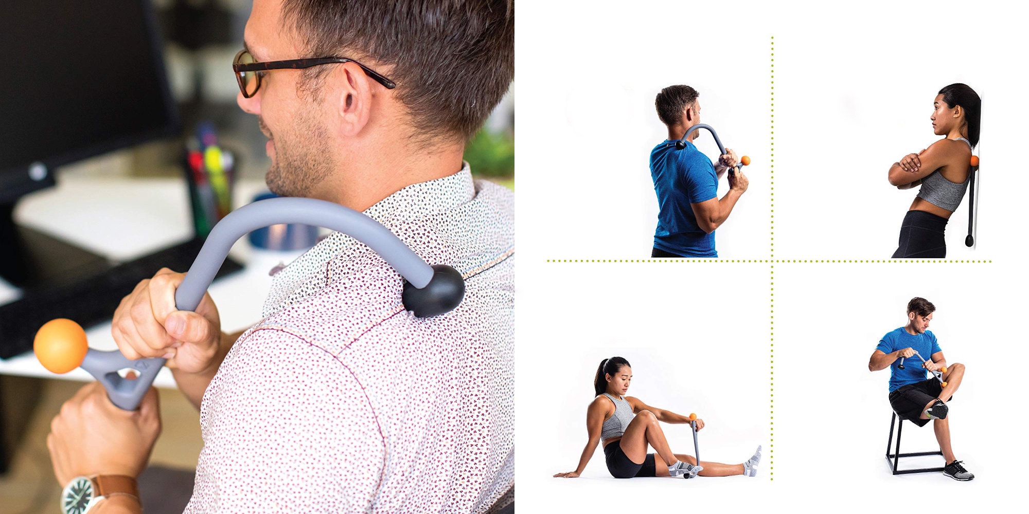 Quickly relieve muscle aches w/ TriggerPoint's AcuCurve Massage Cane