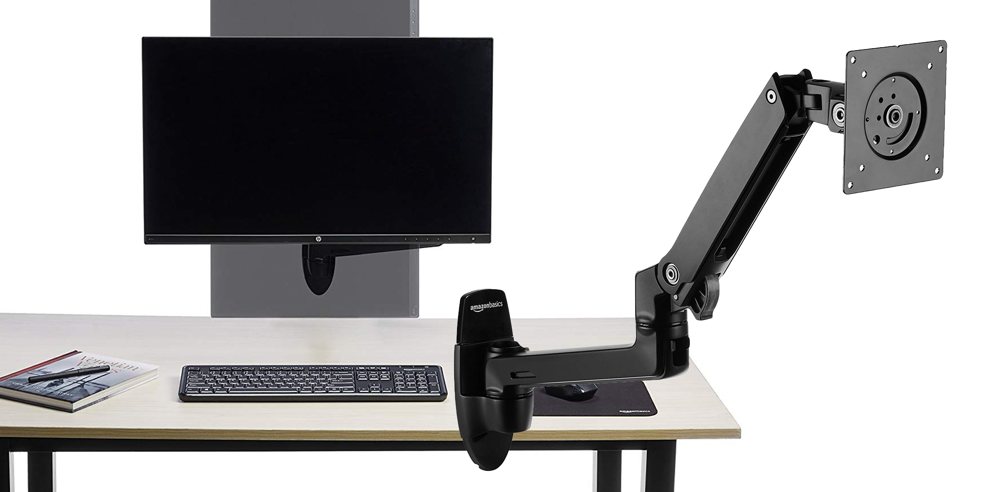 AmazonBasics' 82.50 Wall Mount Monitor Stand takes your Mac setup to