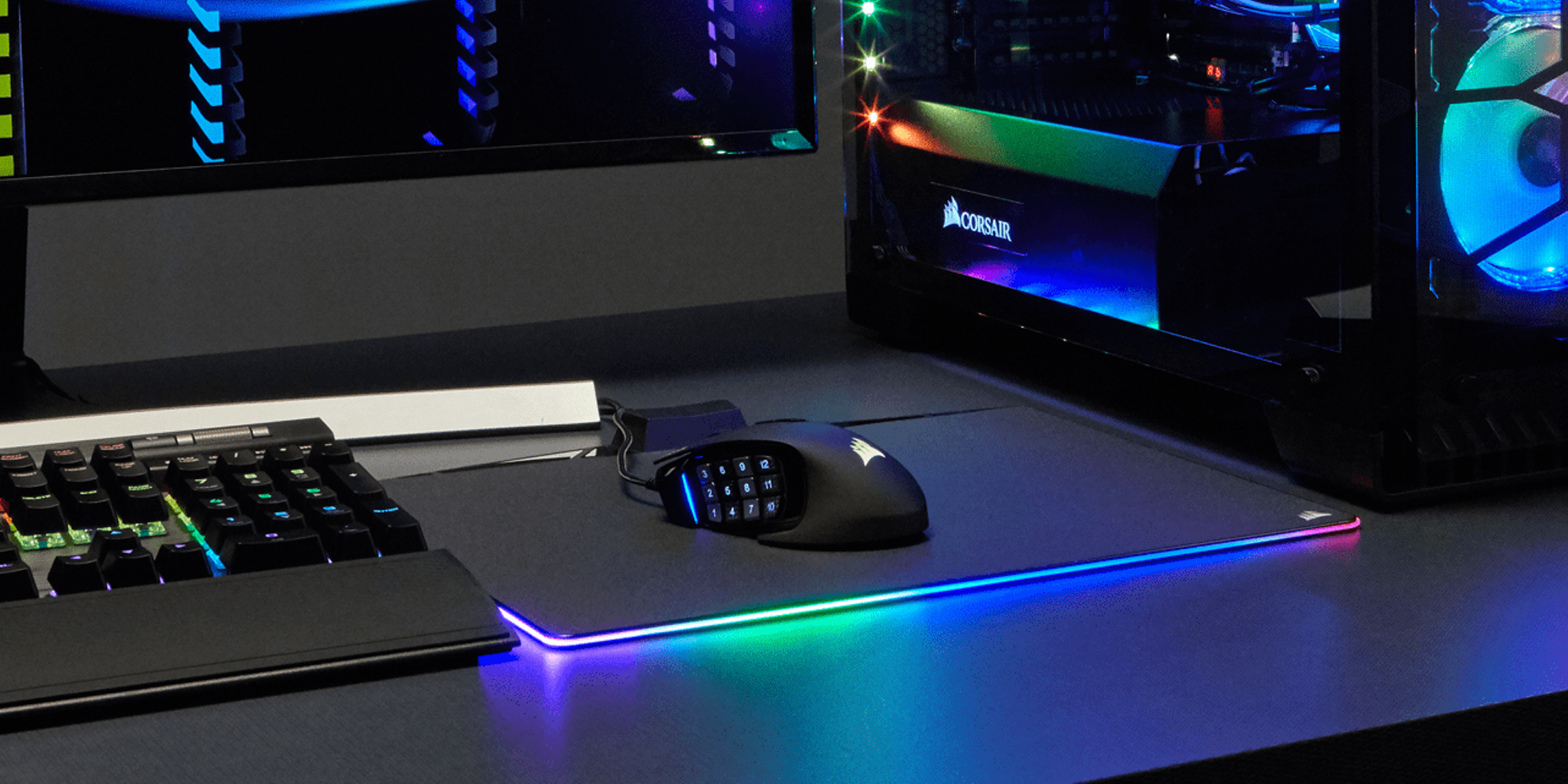 CORSAIR's Polaris Mouse Pad rounds out your battlestation RGB lighting (Reg. $60)
