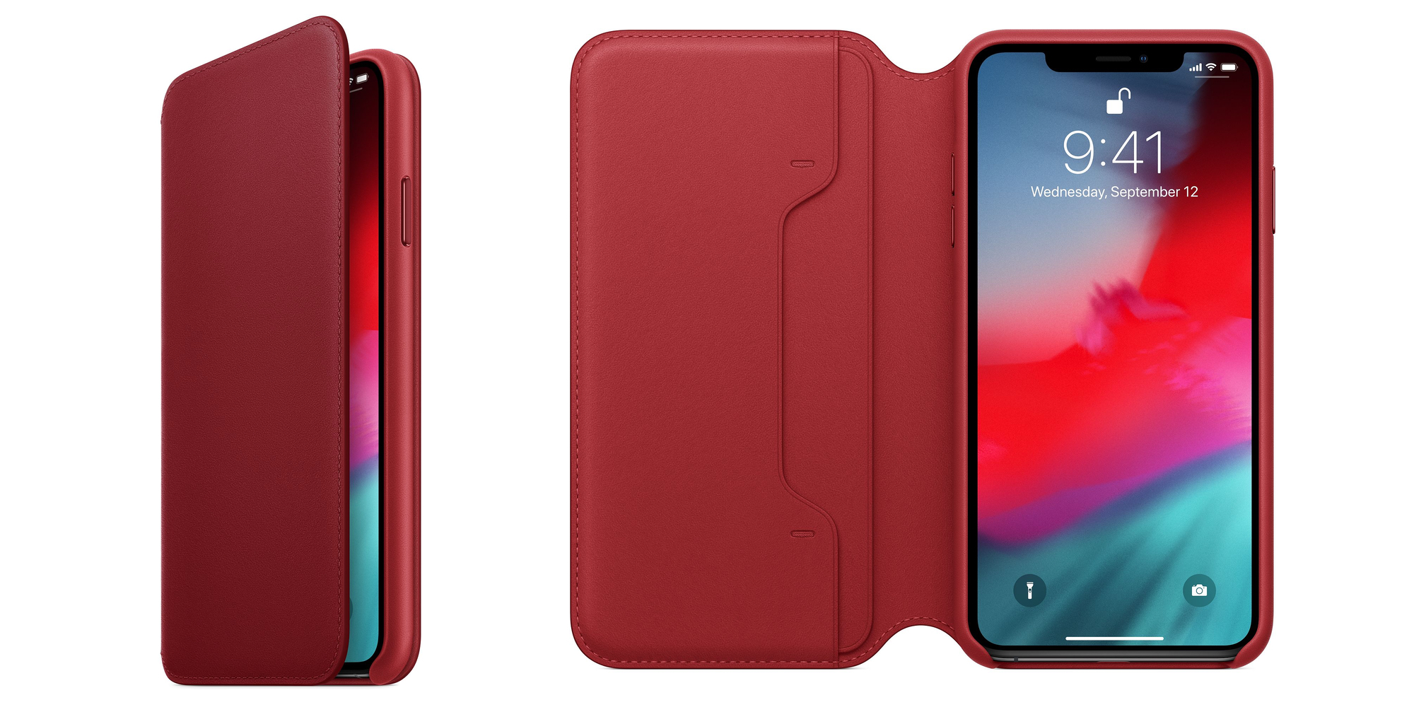 Wrap your iPhone XS Max in Apple's official (PRODUCT)RED Leather Folio