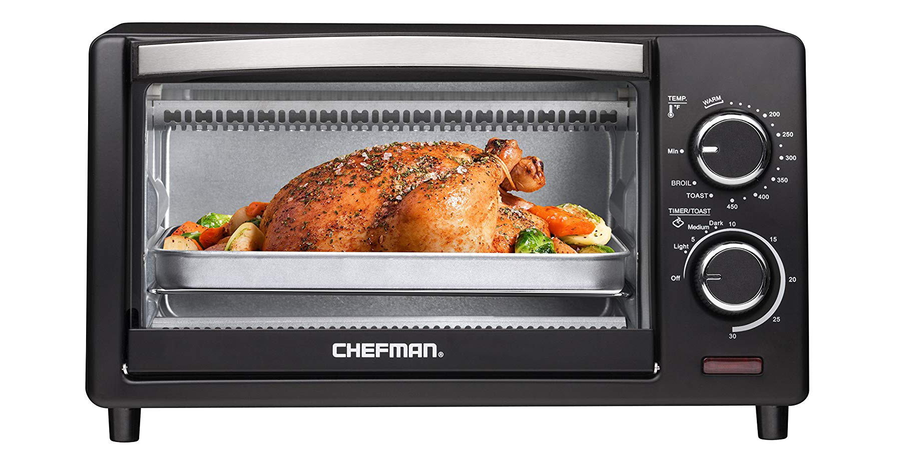 Put a brand new CHEFMAN 4-Slice Toaster Oven on your countertop for $20