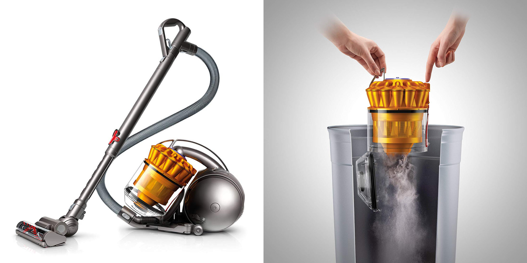 Show dirt and dust the door w/ a new Dyson Origin Canister Vacuum for