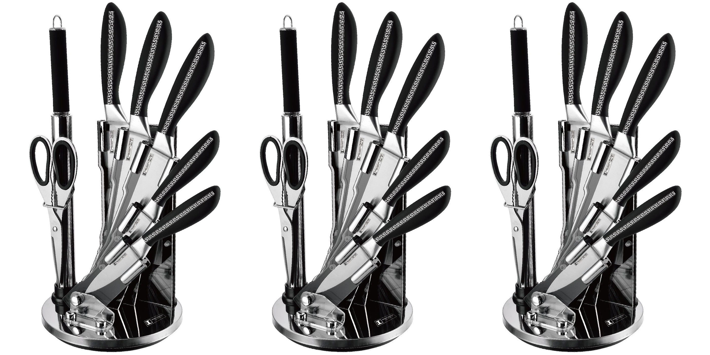 This stainless 8piece Rotating Knife Block Set is down to 27 Prime