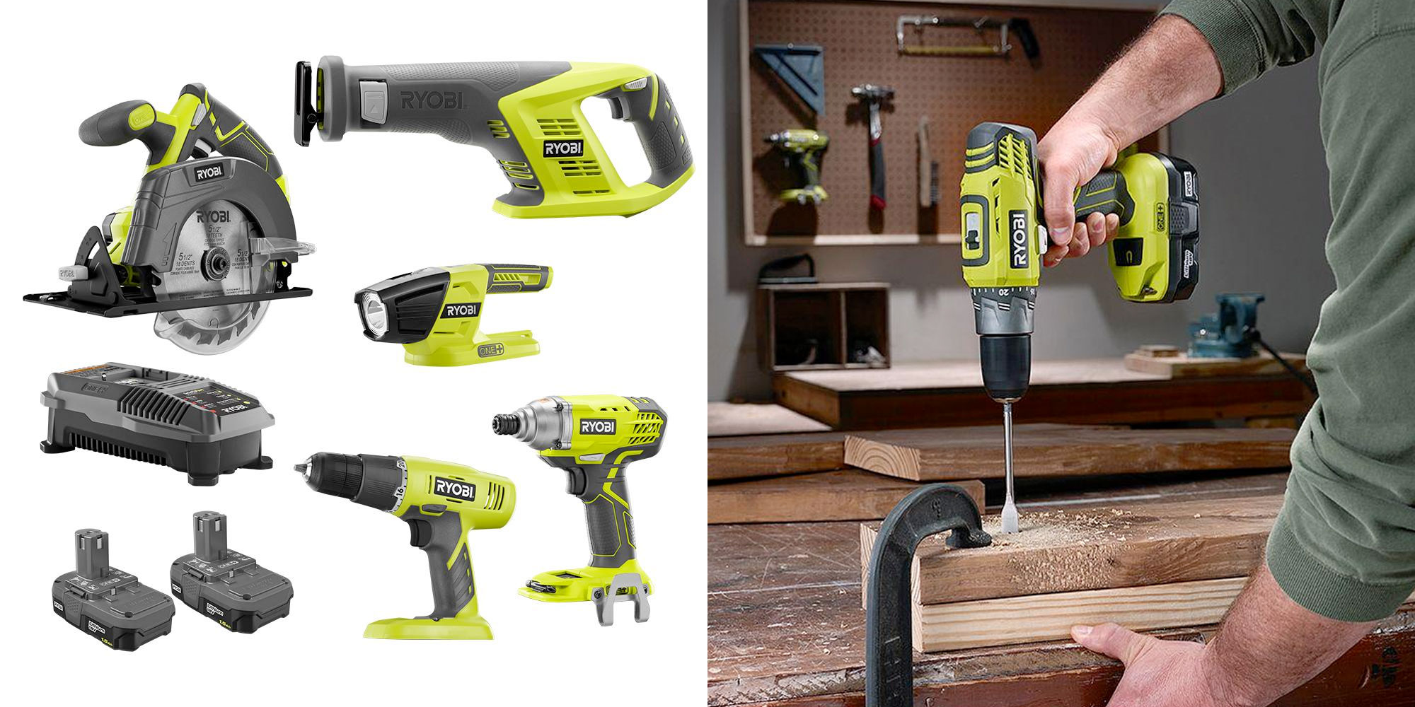 Expand your DIY toolkit w/ RYOBI's 18V ONE+ 5piece combo set for 149
