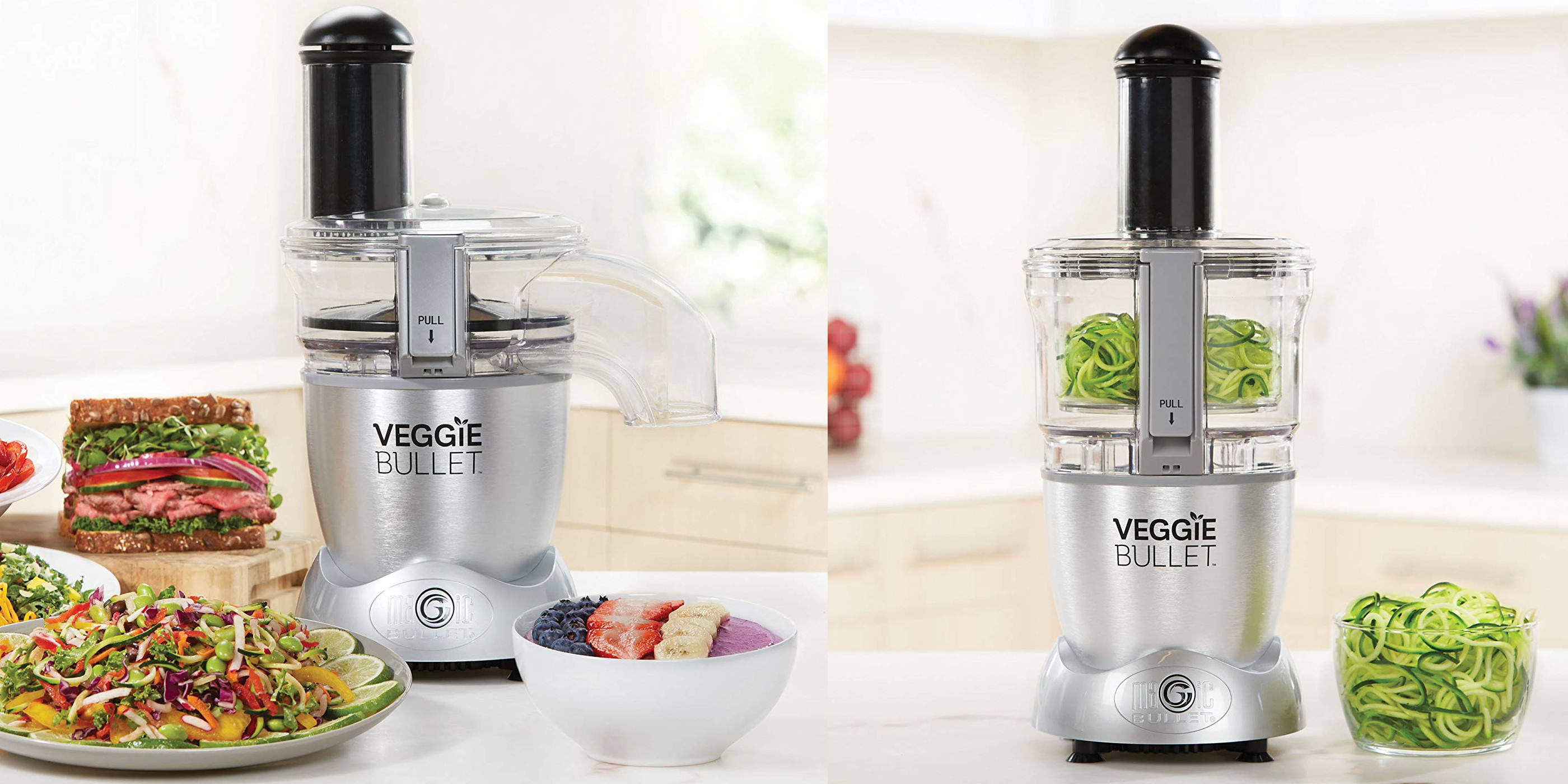 Spiralize that zucchini in seconds w/ the Veggie Bullet, now on sale