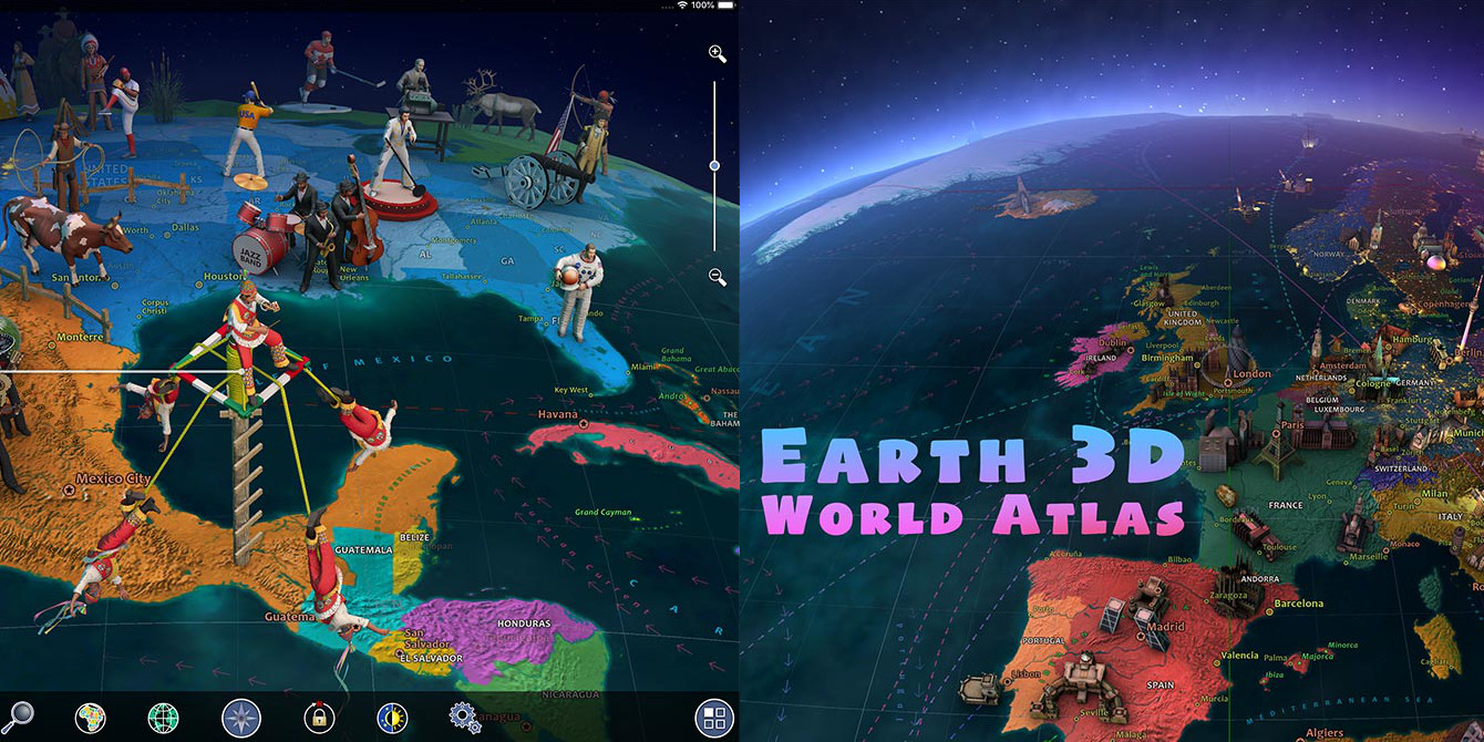 3d world atlas game
