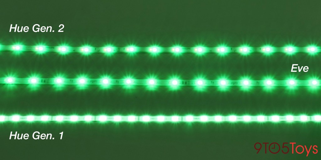 Light Strip Color Comparison Green