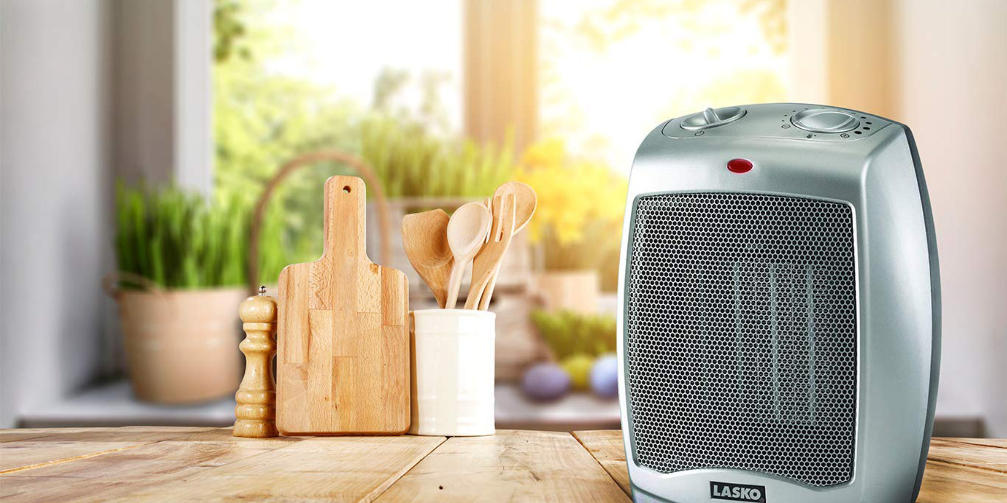 Spring nights can be chilly, keep warm w/ Lasko's Portable Space Heater