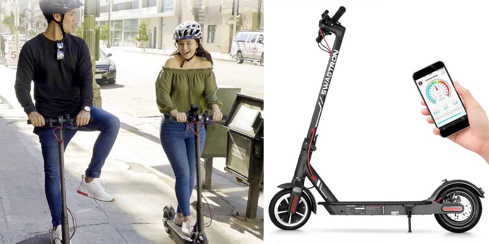Cruise at up to 18 MPH w/ SWAGTRON's Swagger Elite Electric Scooter